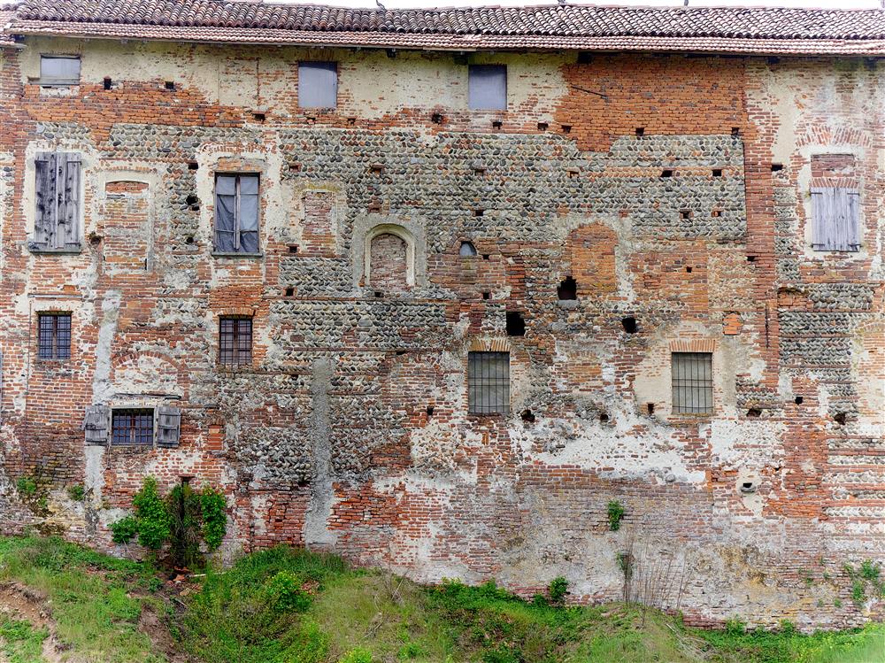 Momo (Novara, Italy) - One of the external walls of the Castle of Castelletto